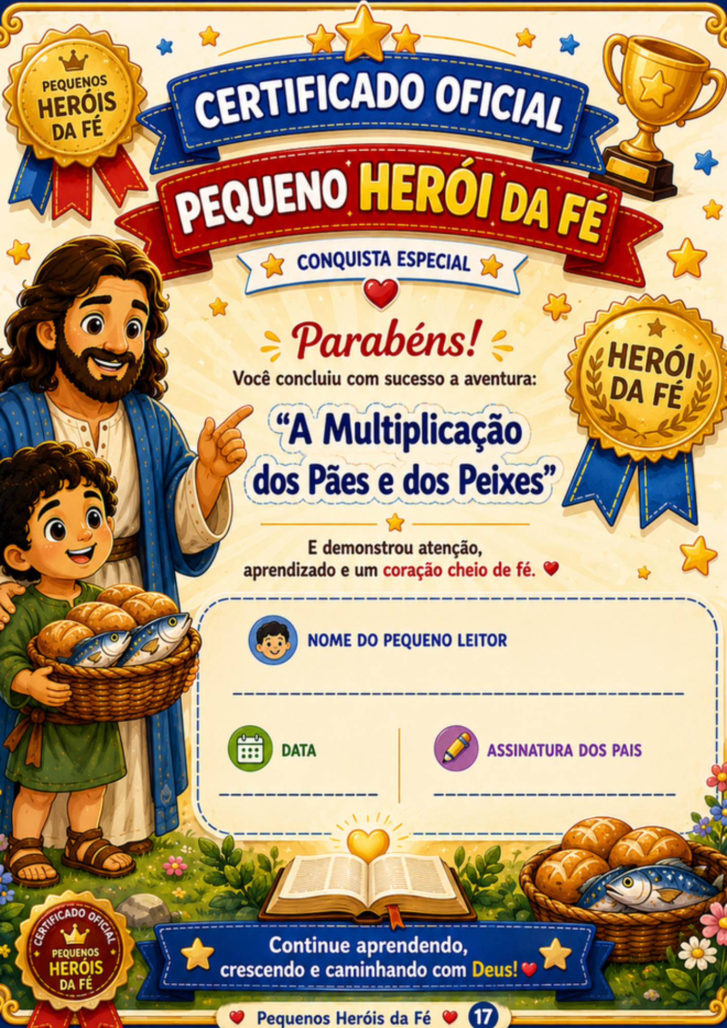 Certificado Oficial Pequenos Heróis da Fé